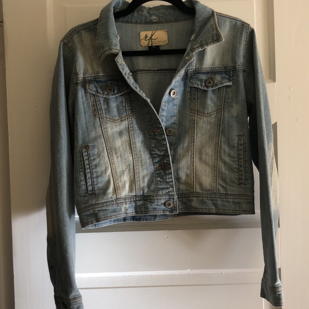 Calvin Klein Distressed Lightwash Jean Jacket